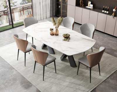 现代餐桌椅组合3D模型下载